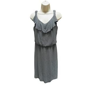 White House Black Market Striped Jersey Dress | Small | Elastic Waist